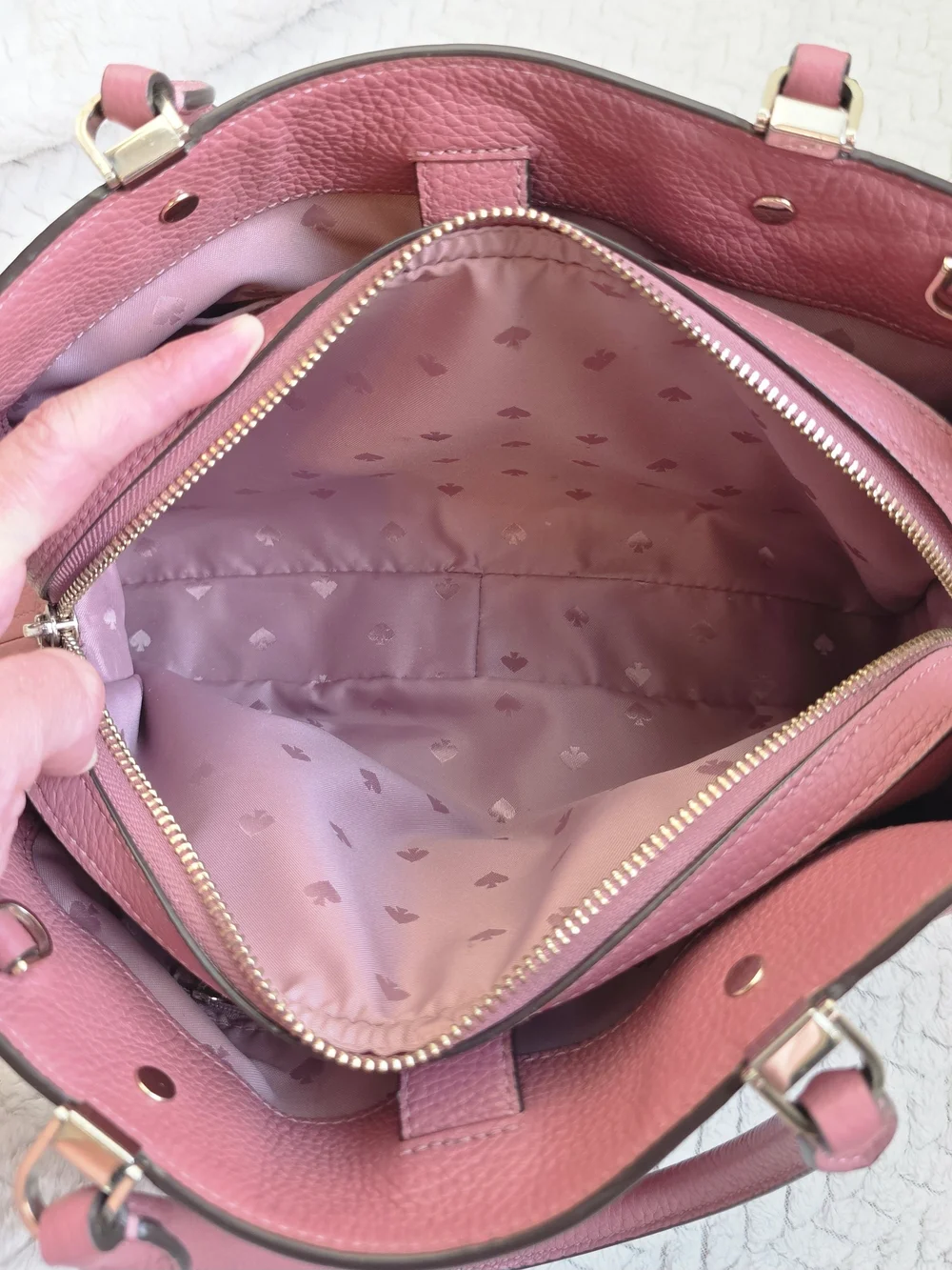 Kate Spade Muted Rose Leila Shoulder / Crossbody Satchel
